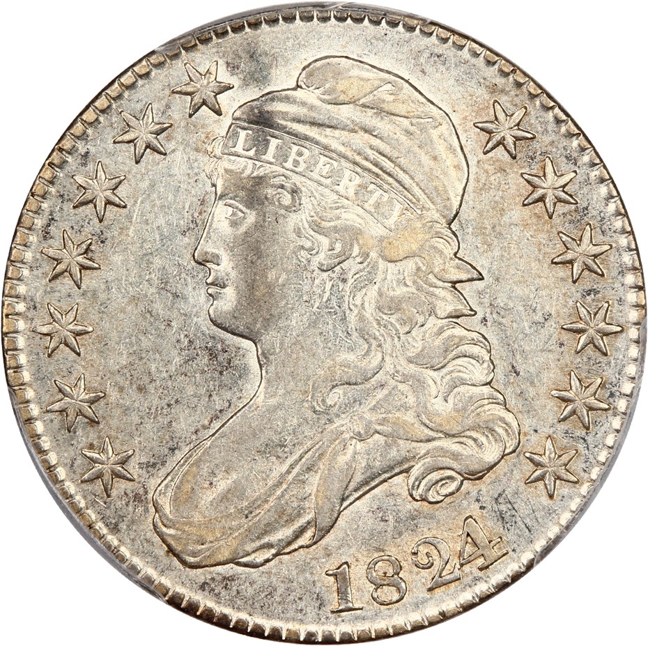 image for: 1824/1 50c PCGS AU50 (Overton 101a)