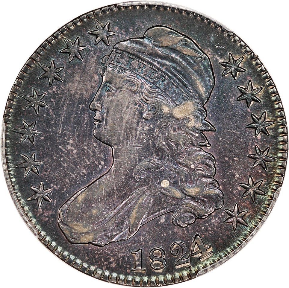 image for: 1824/1 50c PCGS AU50