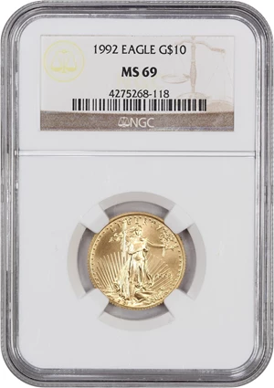 image for: 1992 Gold Eagle $10 NGC MS69