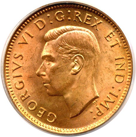 image for: Canada: 1939 1c  PCGS MS64 RD