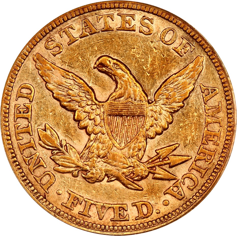 image for: 1864 $5 PCGS/CAC AU50