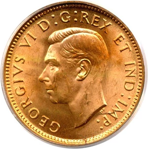 image for: Canada: 1939 1c PCGS MS65 RD
