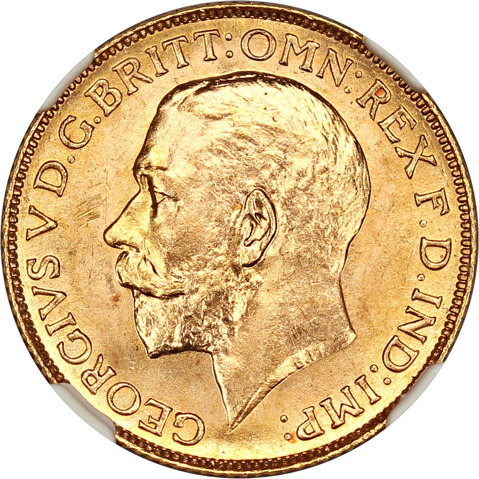 image for: Great Britain: 1925 Sov NGC MS64 (KM# 820)