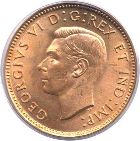image for: Canada: 1939 1c  PCGS MS64 RD