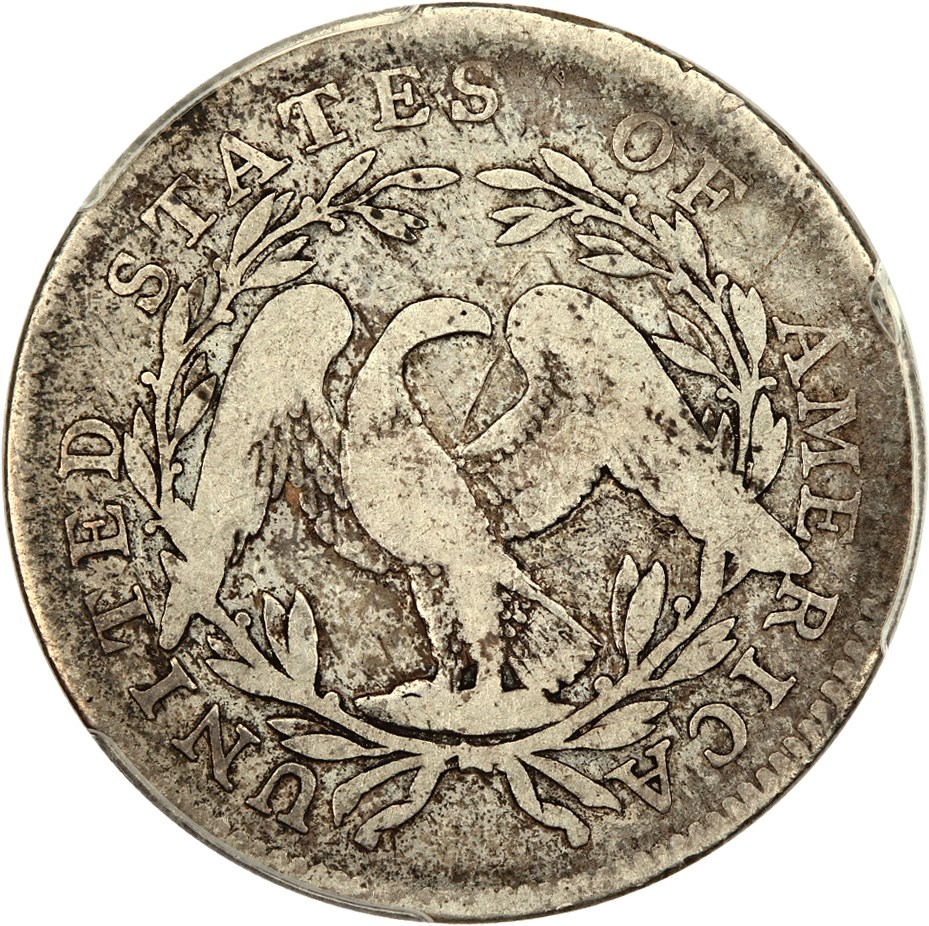 image for: 1795/1795 50c PCGS VG-08 (O-12, 2 Leaves, Recut Date)