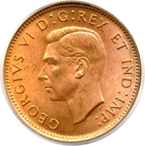 image for: Canada: 1939 1c PCGS MS65 RD