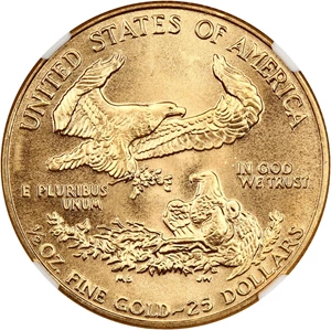 image for: 1987 Gold Eagle $25 NGC MS69