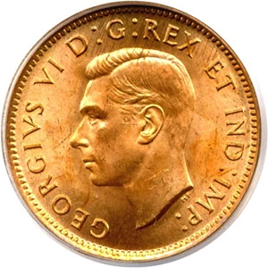 image for: Canada: 1939 1c PCGS MS65 RD