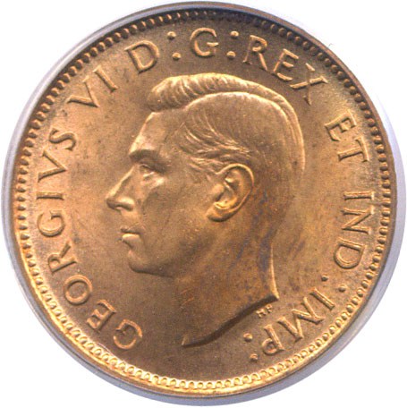 image for: Canada: 1939 1c  PCGS MS64 RD