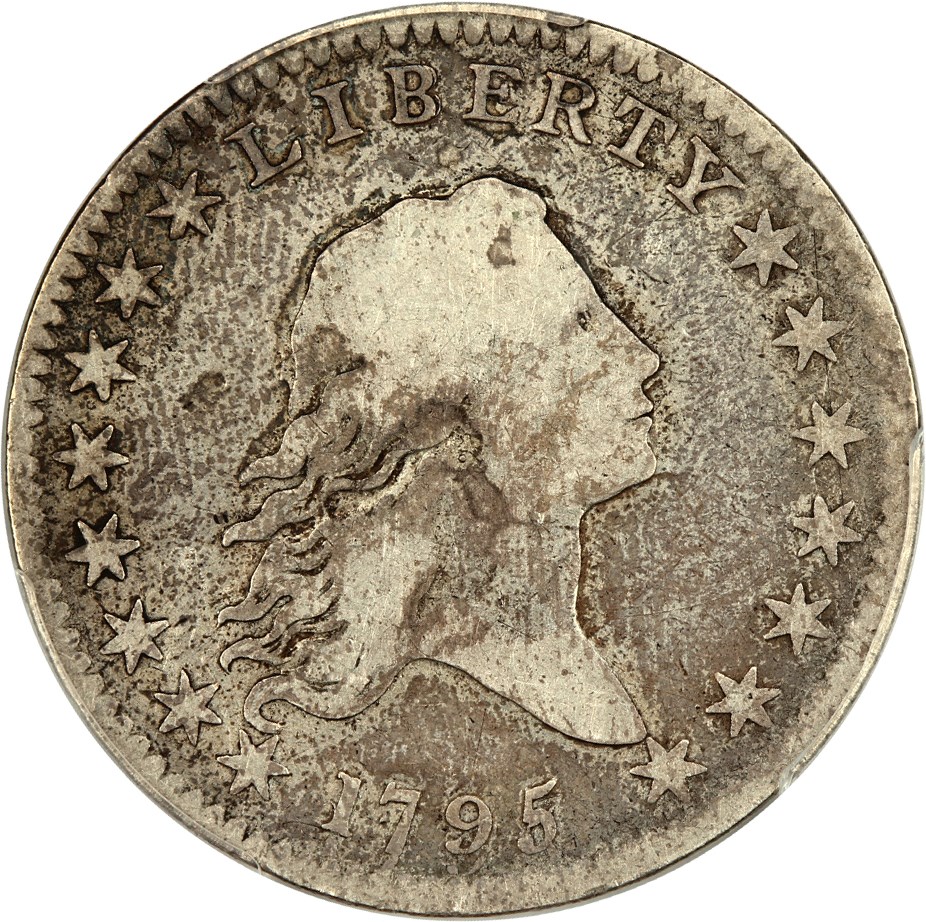 image for: 1795/1795 50c PCGS VG-08 (O-12, 2 Leaves, Recut Date)
