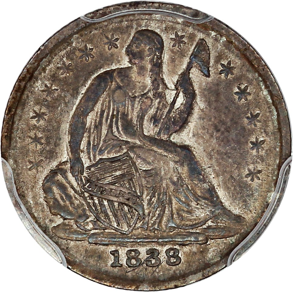image for: 1838 No Drapery H10c PCGS/CAC XF45 (Small Stars)