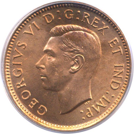 image for: Canada: 1939 1c  PCGS MS64 RD