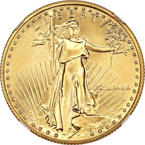 image for: 1989 Gold Eagle $25 NGC MS69