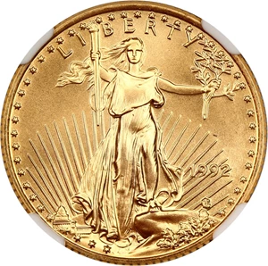 image for: 1992 Gold Eagle $10 NGC MS69