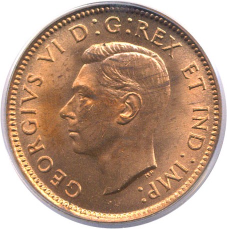 image for: Canada: 1939 1c  PCGS MS64 RD