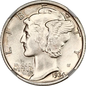 image for: 1934-D 10c NGC MS64