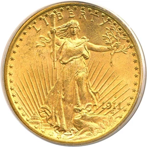 image for: 1911-S $20 PCGS MS65