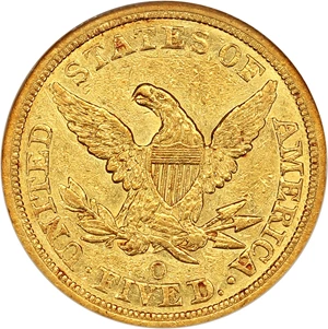 image for: 1846-O $5 NGC AU55