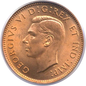 image for: Canada: 1939 1c PCGS MS65 RD