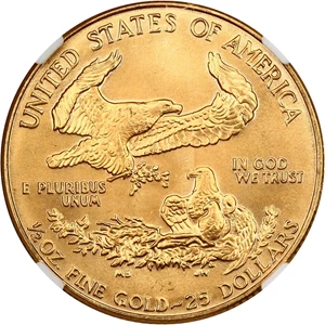image for: 1987 Gold Eagle $25 NGC MS69