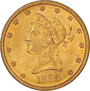 image for: 1886-S $10 PCGS/CAC MS63