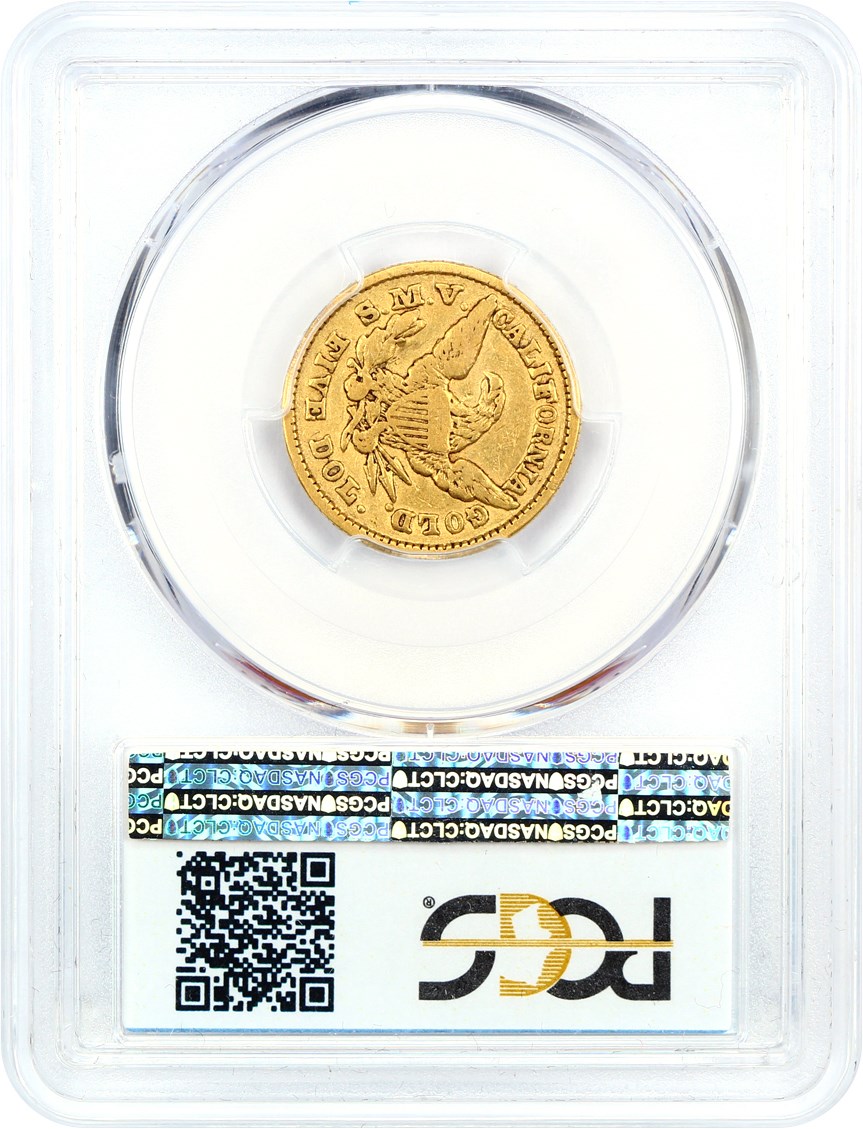 image for: 1850 Moffat $5 PCGS/CAC VF35