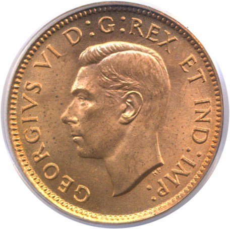 image for: Canada: 1939 1c  PCGS MS64 RD