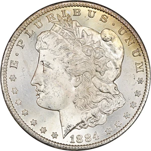 image for: 1884-CC $1 NGC/GSA MS65 GSA Hoard (With Box & COA)