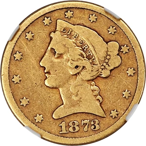 image for: 1873-S $5 NGC/CAC Good-04