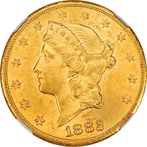 image for: 1882-CC $20 NGC MS61
