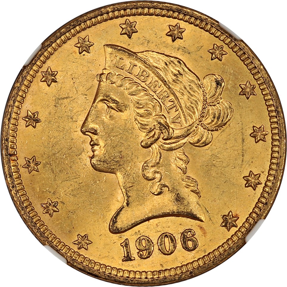 image for: 1906 $10 NGC MS63