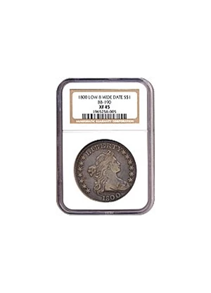 image for: 1800 $1 Wide Date-Low 8 NGC XF45 (BB-190)