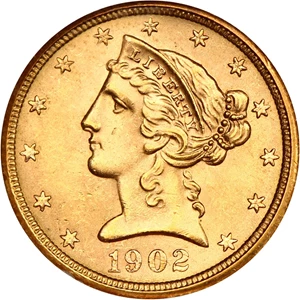 image for: 1902-S $5 NGC/CAC MS64