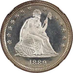 image for: 1889 25c NGC Proof 64 CAM