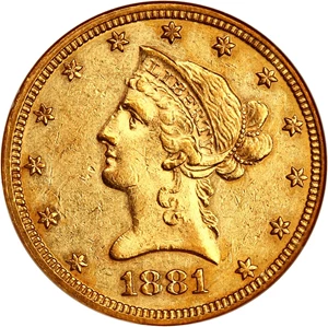 image for: 1881-O $10 NGC AU53 (OH)