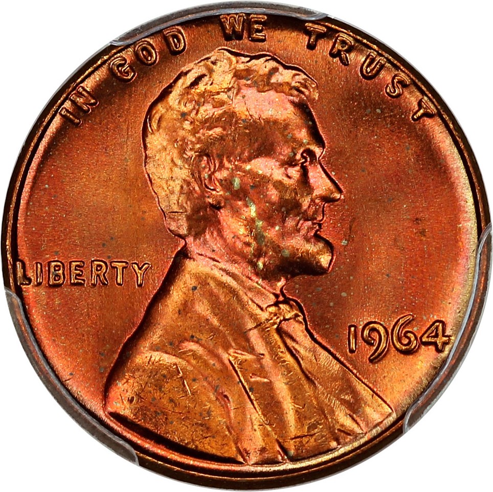 image for: 1964-D 1c PCGS MS65 RD