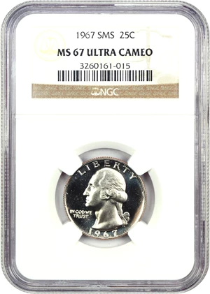 image for: 1967 25c NGC MS67 UCAM (Special Mint Set)