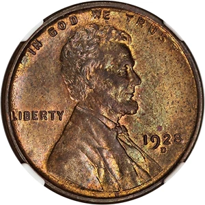 image for: 1928-D 1c NGC AU58 BN