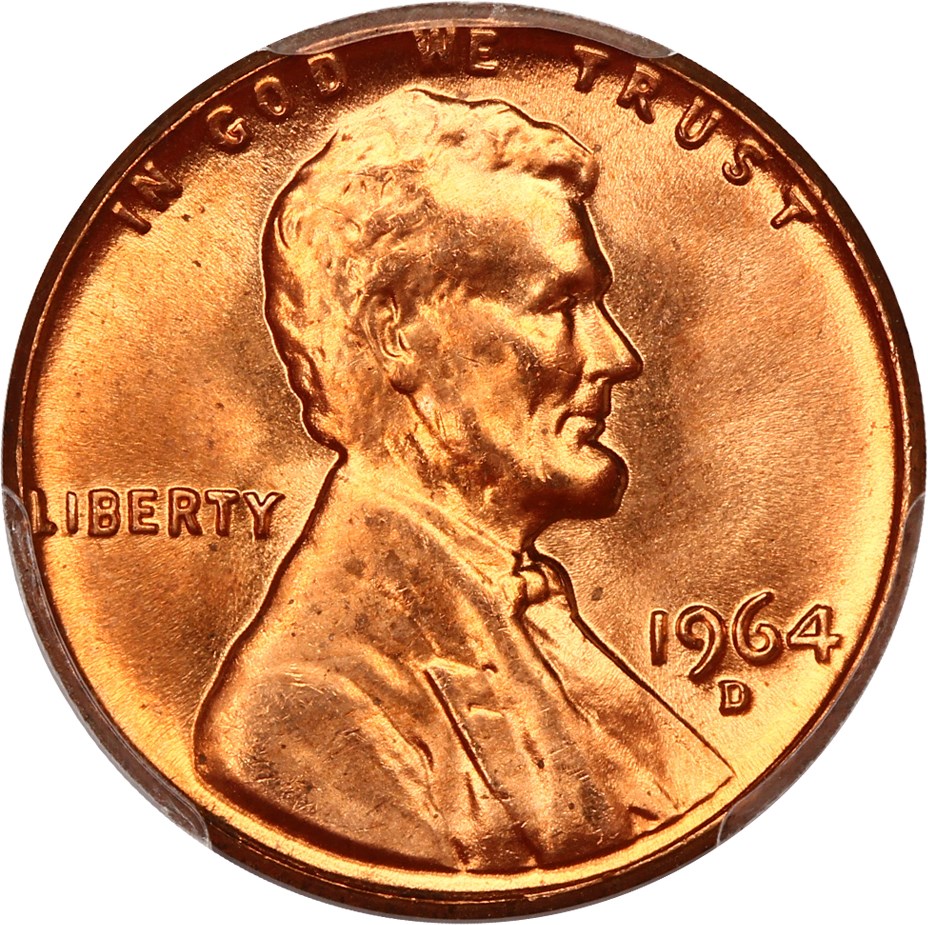 image for: 1964-D 1c PCGS MS65 RD