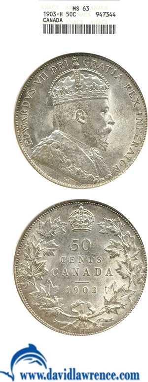 image for: Canada: 1903-H 50C ANACS MS63