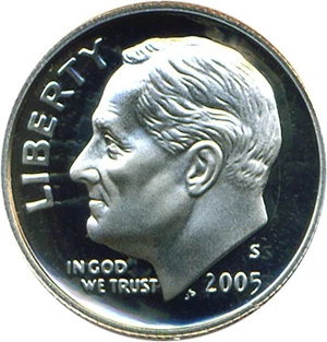 image for: 2005-S 10c PCGS Proof 69 DCameo