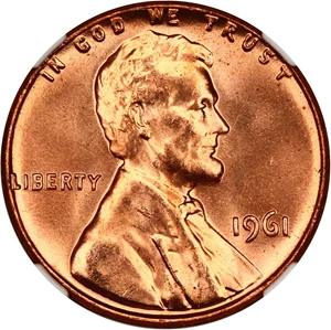 image for: 1961 1c NGC MS66 RD