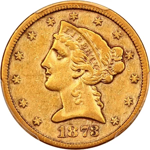 image for: 1873-S $5 PCGS XF45