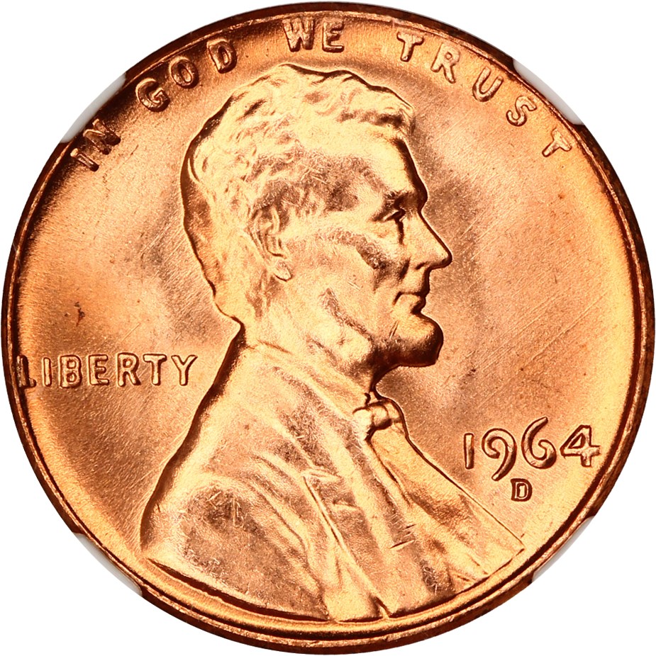 image for: 1964-D 1c NGC MS66 RD