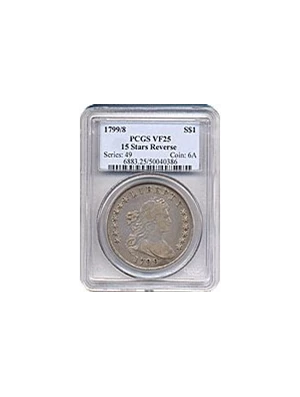 image for: 1799 $1 15 Star Reverse PCGS VF25 (BB-141)