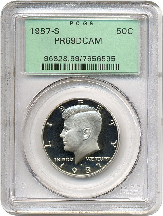 image for: 1987-S 50c  PCGS Proof 69 DCameo