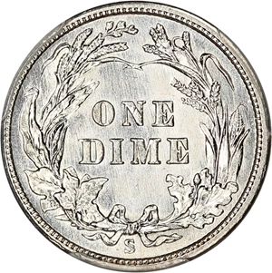 image for: 1915-S 10c PCGS MS66