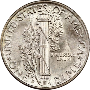 image for: 1941-D 10c PCGS MS65 (OGH Rattler Holder)