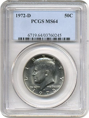 image for: 1972-D 50c PCGS MS64