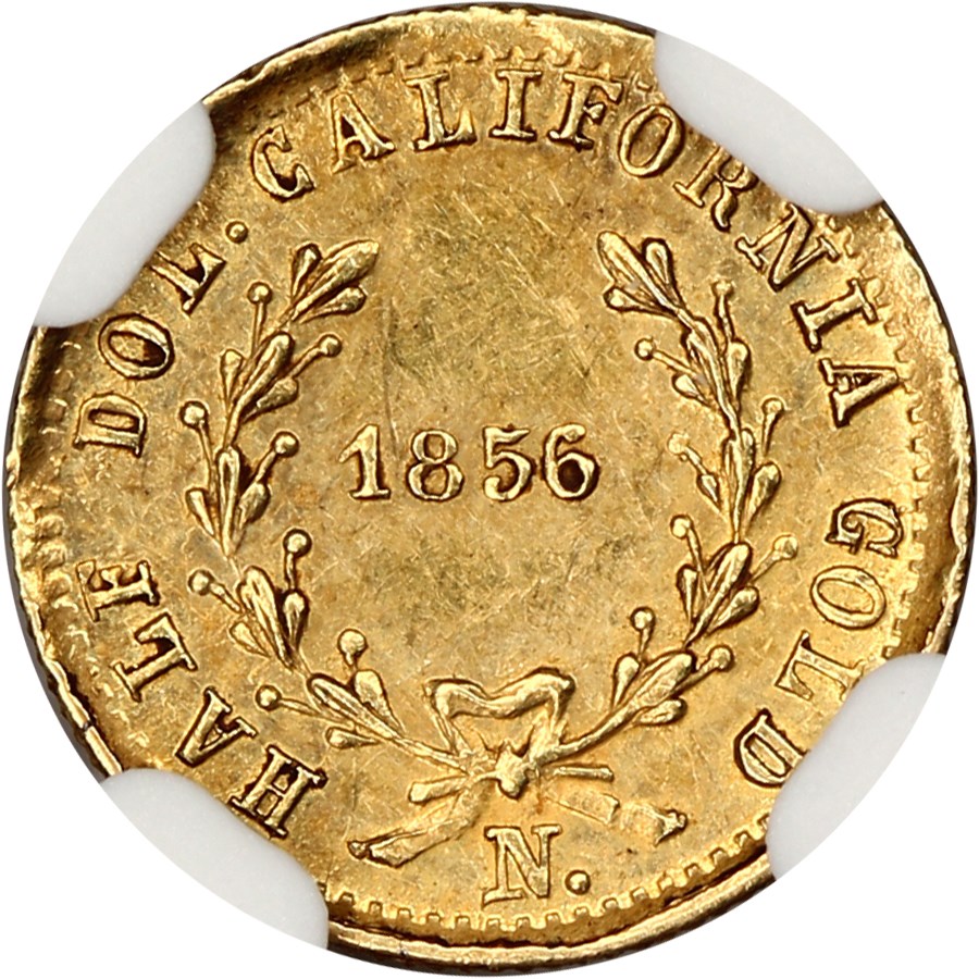 image for: 1856 Cal. Gold 50c NGC AU58 (BG-434)